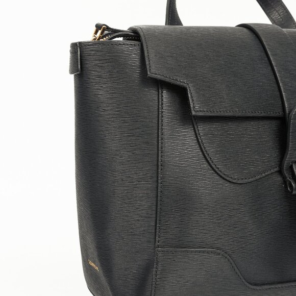 Senreve Midi Maestra Black Textured-Leather Backpack - Picture 10 of 16